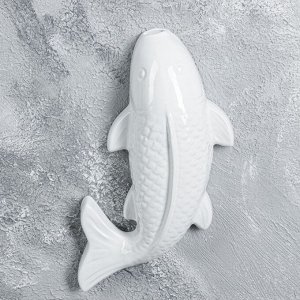 Ваза настенная "Рыба" белая, 26 см