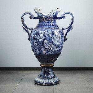 Ваза напольная "Астория", синий, 83 см, керамика
