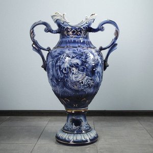 Ваза напольная "Астория", синий, 83 см, керамика