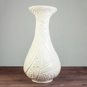 Ваза напольная "Каприз", белая, 55 см, керамика