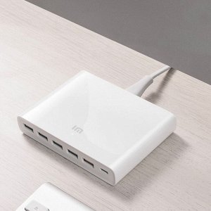 Зарядное устройство (Адаптер) на 5 USB + 1 USB Type-C