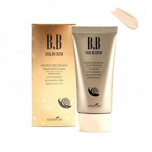 EKEL. BB крем антивозрастной с Муцином улитки и Золотом, BB SNAIL GOLD CREAM SPF 50+/PA+++, 50 мл