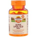 Sundown Naturals, Альфа-липоевая кислота, 600 мг, 60 капсул