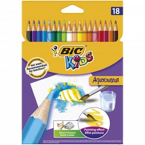 Карандаши цветные BIC Kids Aquacouleur Коробка x18