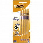 Ручка шариковая BIC Orange Grip Блистер x4 синий