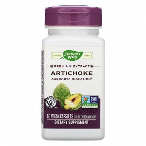 Артишок Nature's Way, Артишок, стандартизированный, 60 капсул
13-18% кофеилхинных кислот. Артишок нужен для поддержки печени, а также помогает снижать холестерин. Помогает нормализовать работу поджелу