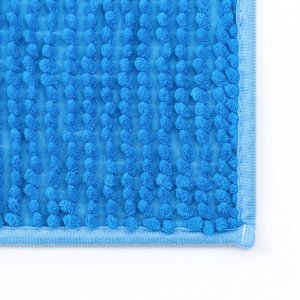 Коврик Доляна «Букли», 40x60 см, цвет голубой