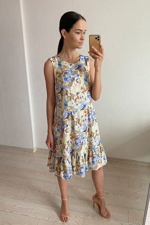 S1785 Платье с цветами