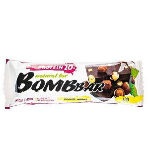 Батончик Bombbar протеиновый CHOCOLATE-HAZELNUT 60 г 1 уп.х 20 шт.