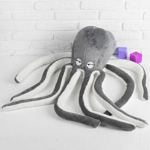 Мягкая игрушка «Осьминог», цвет серый, 96 см