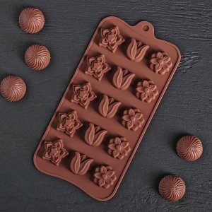 Форма для льда и шоколада «Поляна», 15 ячеек