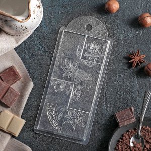 Форма для шоколада и конфет пластиковая «Лесенка», 7x15x1 см, цвет прозрачный