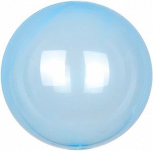 550037 K BUBBLE DECO сфера 18"/46 см, кристалл, голубой (Falali)