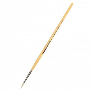 Кисть микс "Сонет" № 1, колонок, круглая, короткая ручка, d=1.5 мм, покрытая лаком