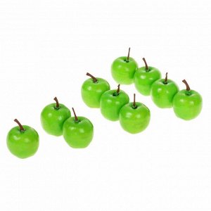 Счётный набор "Зелёные яблочки", 12 шт., яблоко 3 ? 3 см