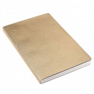 Ежедневник недатированный А5, 136 листов Megapolis Flex, обложка искусственная кожа, золотой