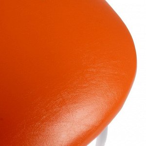 Стул "Сильвия" Серебристый металлик/оранжевый