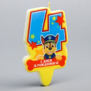 Щенячий патруль. Свеча в торт "С Днем рождения", PAW Patrol