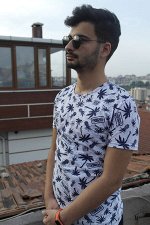 Футболка мужская SLIM FIT Принт - Ананасы
