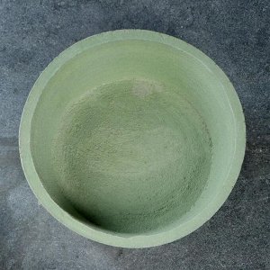 Кашпо цветочное "Бонсай круг" бетон, зеленый, 6,7 л