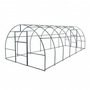 Каркас арочной теплицы для сада, металлический, 6 x 3 x 2 м, садовый, сбор без сварки, профиль 20 x 20 мм