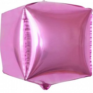 180005 Шар 3D куб, фольга,  24"/61 см, розовый (Falali)