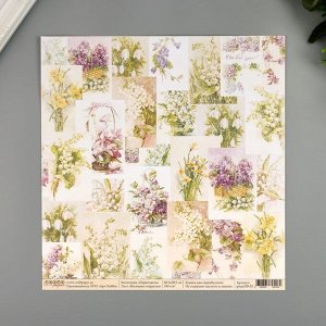 Набор бумаги для скрапбукинга CraftPaper &quot;Первоцветы&quot; 30.5х30.5 см, 16 листов