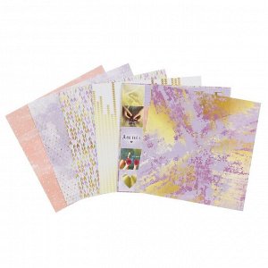 Набор бумаги для скрапбукинга (6 листов) "Pretty violet" 20х20 см