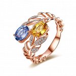 Безразмерное кольцо с позолотой, Crystal Shik