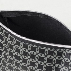 Косметичка-сумочка, отдел на молнии, цвет серый