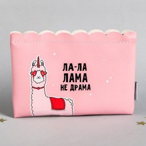 Косметичка «Лама», искусственная кожа