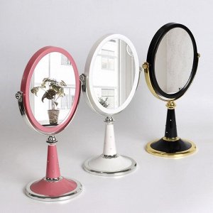 Зеркало на ножке, двустороннее, зеркальная поверхность 13,5 - 16,5 см, МИКС