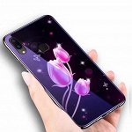 Чехол стекло с рисунком на телефон Huawei Honor