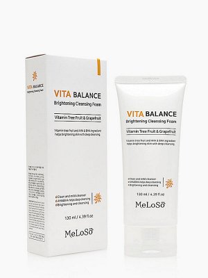 Meloso Vita Balance Brightening Cleansing Foam Осветляющая пенка д/лица с витаминами и грейпфрутом, 130