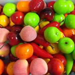 Искусственные ягоды, фрукты, овощи