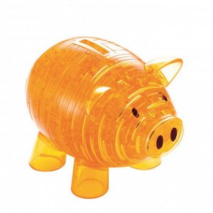 3D головоломка Копилка свинья золотая