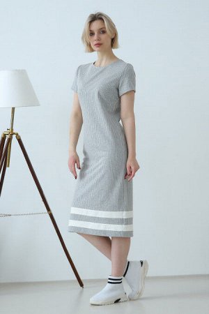 Платье женское 053L3 меланж/полоска