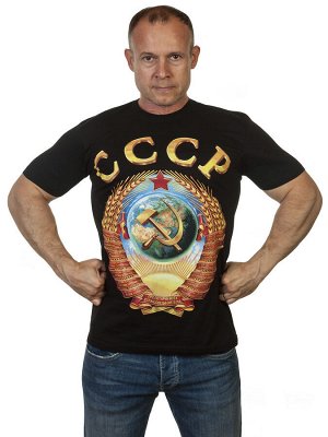 Футболка Стильная футболка с принтом СССР на груди и спине - одежда с характером – это Военпро №301