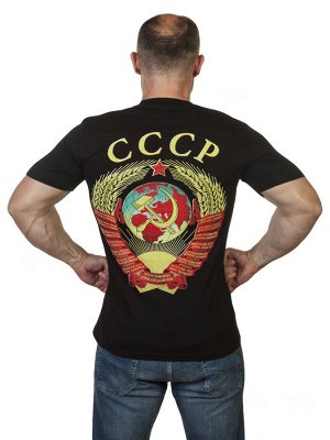 Футболка Стильная футболка с принтом СССР на груди и спине - одежда с характером – это Военпро №301