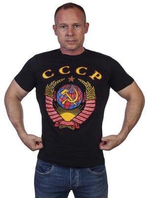 Футболка Черная футболка с гербом СССР №14