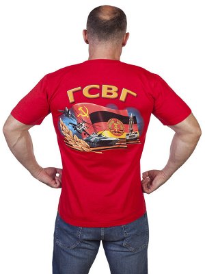 Футболка Красная мужская футболка ГСВГ-ЗГВ 1945-1994гг – спеши купить оригинальную вещь, размеры заканчиваются №372з