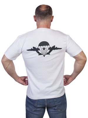 Футболка Однотонная мужская футболка ВДВ с эмблемой десанта на спине. ОЧЕНЬ ДЁШЕВО! №304