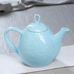 Чайник &quot;Петелька&quot; 1,1 л, голубой, карвинг