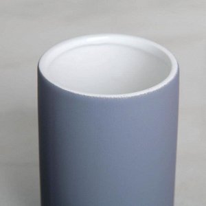Набор аксессуаров для ванной комнаты Доляна «Бархат», 3 предмета (мыльница, дозатор для мыла, стакан), цвет серый