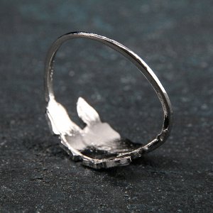 Кольцо для салфетки «Лист», 4,5?2 см, цвет серебряный