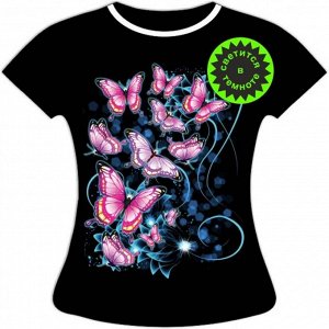Женская футболка с бабочками 1101