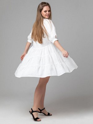 Платье из льна 14-25 белый