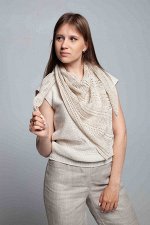 Косынка льняная 16-10 серая