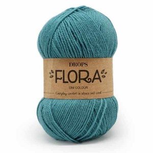 Пряжа DROPS Flora Цвет.12 Turquoise/бирюзовый