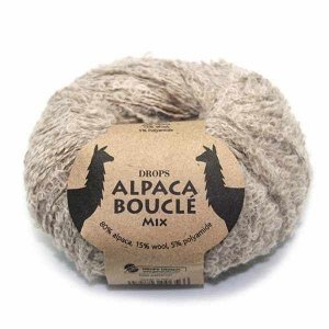 Пряжа DROPS Alpaca Boucle Цвет.2020m Light beige/св.беж